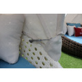 Poltrano de vime de vime Rattan Sunbed